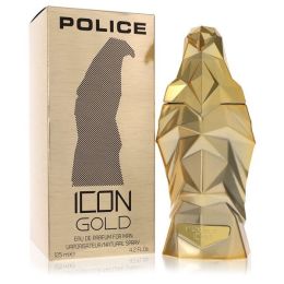 Police Icon Gold Eau De Parfum Spray 4.2 Oz For Men