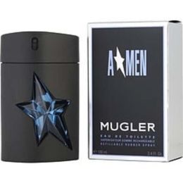 Angel By Thierry Mugler Edt Spray Rubber Bottle Refillable 3.4 Oz For Men