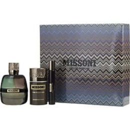 Missoni By Missoni Eau De Parfum Spray 3.4 Oz & Deodorant Stick 2.5 Oz & Eau De Parfum Spray 0.34 Oz For Men