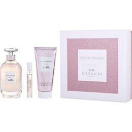 Coach Dreams By Coach Eau De Parfum Spray 3 Oz & Body Lotion 3.3 Oz & Eau De Parfum Spray 0.25 Oz Mini For Women