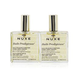 Nuxe By Nuxe Travel With Nuxe Huile Prodigieuse Multi Usage Dry Oil Duo Set: 2x Dry Oil 100ml  --2x 100ml/3.3oz For Women