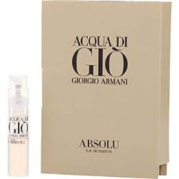 Acqua Di Gio Absolu By Giorgio Armani Eau De Parfum Spray Vial On Card For Men