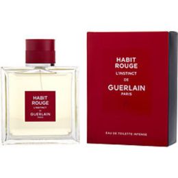 Habit Rouge L'instinct By Guerlain Edt Intense Spray 3.4 Oz For Men
