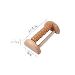 Wood Six Row Large Roller Foot Acupoint Hand Massage Foot Massager (Option: )