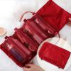 Waterproof Women Makeup Bag Foldable Toiletries Organizer Separable Cosmetic Bag For Girls Makeup Cases Outdoor Travel Storage