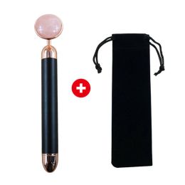 2021 Energy Beauty Bar Golden Pulse Vibrating Facial Roller Massager Face Lifting Skin Care Tool with Jade Roller Ball Skin Care (Color: 5)