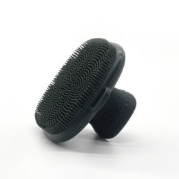 Silicone Face Scrubber-Facial Cleansing Brush Manual Waterproof Cleansing Skin Care Face Brushes for Cleansing and Exfoliating (Smell: Black)